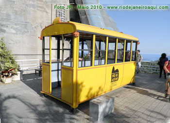 Primeiro carro usado no caminho a&eacute;reo do P&atilde;o de A&ccedil;ucar