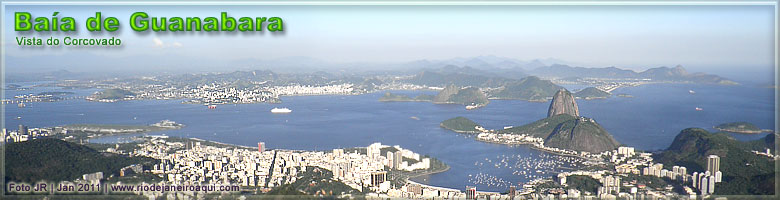 Baía de Guanabara em vista panorâmica tirada do Corcovado em 2011 Baía de Guanabara em vista panorâmica tirada do Corcovado em 2011