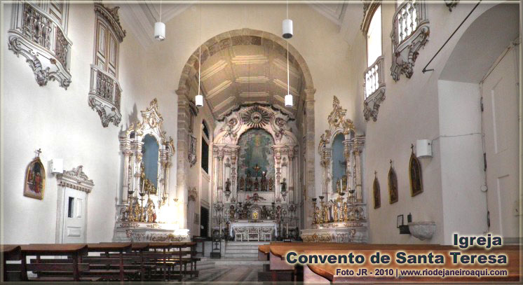 Interior da Igreja do Convento de Santa Teresa no Rio de Janeiro Interior da Igreja do Convento de Santa Teresa no Rio de Janeiro
