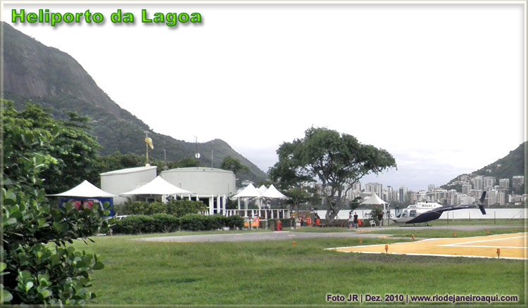Heliporto da Lago Rodrigo de Freitas | Pista de pouso e construções do heliporto Heliporto da Lago Rodrigo de Freitas | Pista de pouso e construções do heliporto