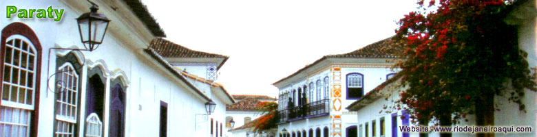 Rua do Centro Hist&oacute;rico de Paraty onde nas imedia&ccedil;&otilde;es existem muitas pousadas