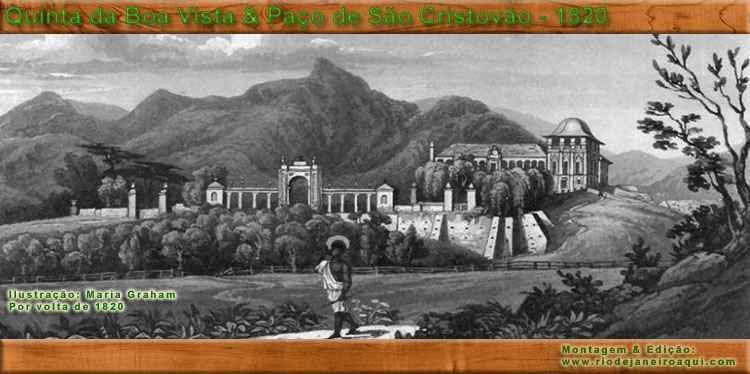 Paço Imperial da Quinta da Boa Vista - Gravura de Maria Graham Paço Imperial da Quinta da Boa Vista - Gravura de Maria Graham
