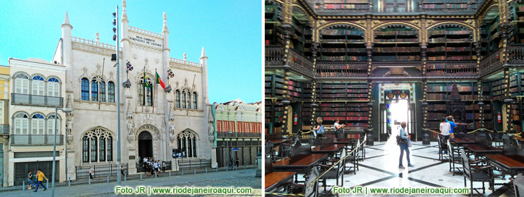 Real Gabinete de Leitura Português | Palácio em estilo Manuelino e as construções adjascentes Real Gabinete de Leitura Português | Palácio em estilo Manuelino e as construções adjascentes