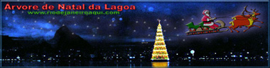 Ilustra&ccedil;&atilde;o de Natal | Ao fundo &aacute;rvore de natal da lagoa