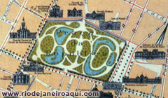 Campo de Santana em 1914 com constru&ccedil;&otilde;es hist&oacute;ricas as redor, antes da abertura da Av. Presidente Vargas