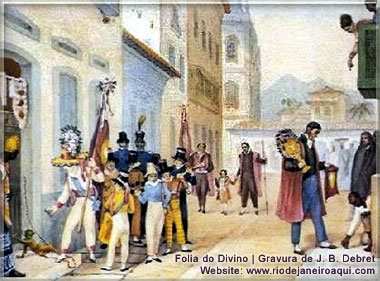 Festa do Divino Espírito Santo | Gravura de Debret Festa do Divino Espírito Santo | Gravura de Debret
