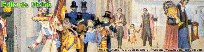 Folia do Divino em uma rua do Rio de Janeiro, no início do século 19