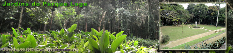 Paisagismo romanticos e clássico são encontrados nos jardins do parque