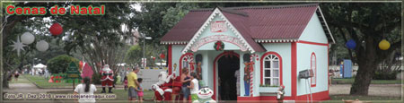 Casa de Papai Noel | Cenário natalino a céu aberto Casa de Papai Noel | Cenário natalino a céu aberto