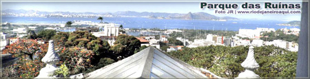 Ba�a da Guanabara vista do mirante do Parque das Ru�nas Baía da Guanabara vista do mirante do Parque das Ruínas