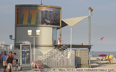 Posto salva vidas no Leblon, em Maio 2010 Posto salva vidas no Leblon, em Maio 2010