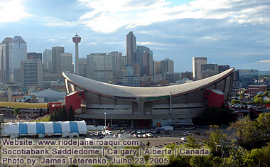 Saddledome ou est&aacute;dio em forma de sela ou arreio, parecido com o Pavilh&atilde;o de S&acirc;o Crist&oacute;v&atilde;o
